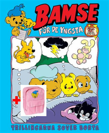 Bamse för de yngsta 12 nr + Rosa Bamse-ryggsäck på köpet