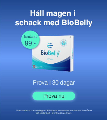 Prova BioBelly kapslar med mjölksyrabakterier i 30 dagar